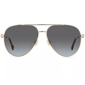 NWT [Jimmy Choo] OLLY Aviator Rose Gold Women’s Sunglasses with Case
